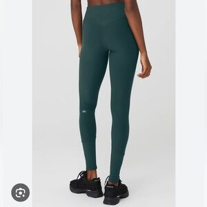 Alo High-Waist Lounge Green Leggings